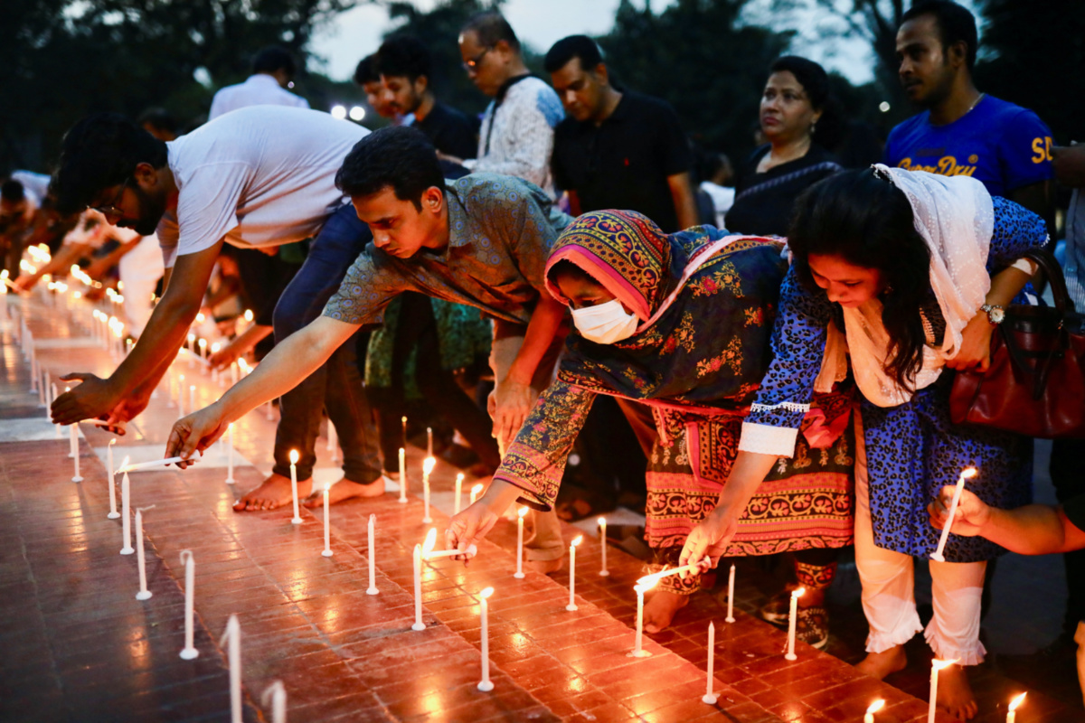 Bangladesh Dhaka fire memorial