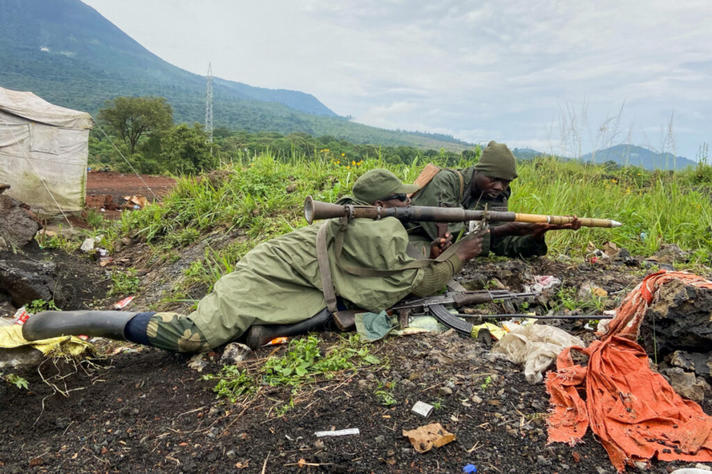DRC near Goma soldiers