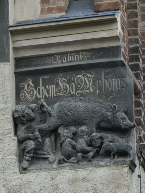 Germany Wittenberg Stadtkirche anti Semitic sculpture
