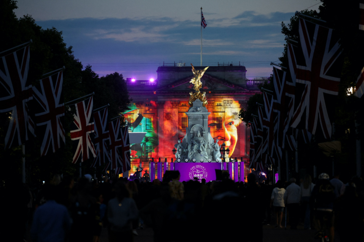 UK London Buckingham Palace projections