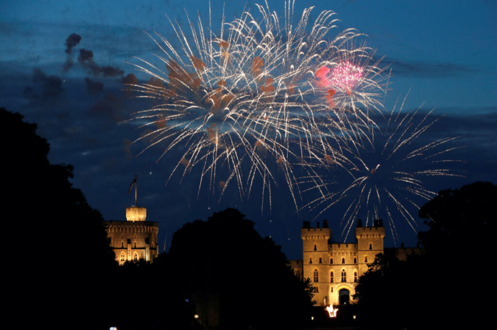 UK Windsor Castle fireworks