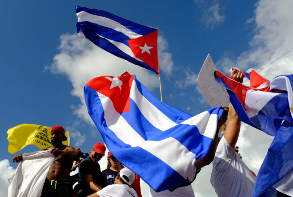 US Miami Cuba protestors