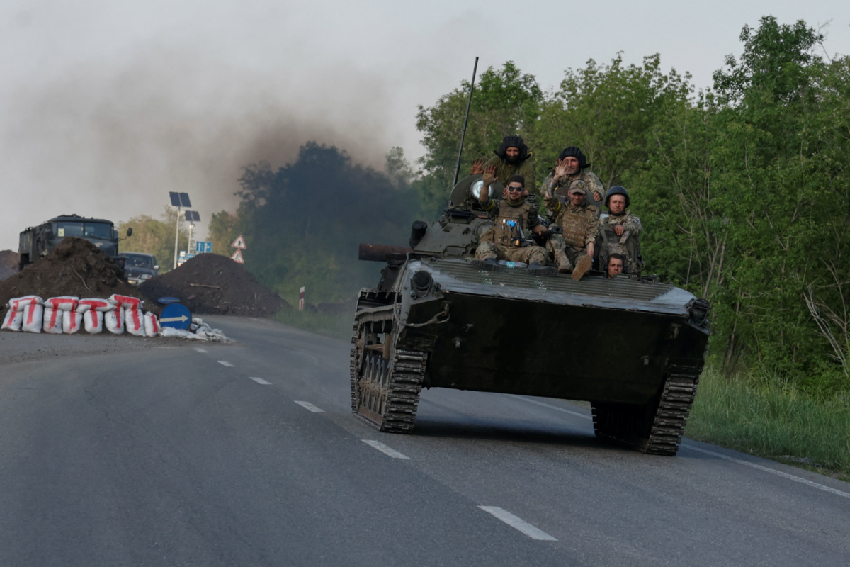 Ukraine Donetsk armoured vehicle