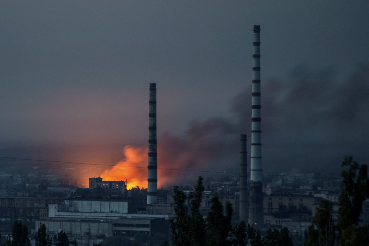 Ukraine Lysychansk Azot chemical plant