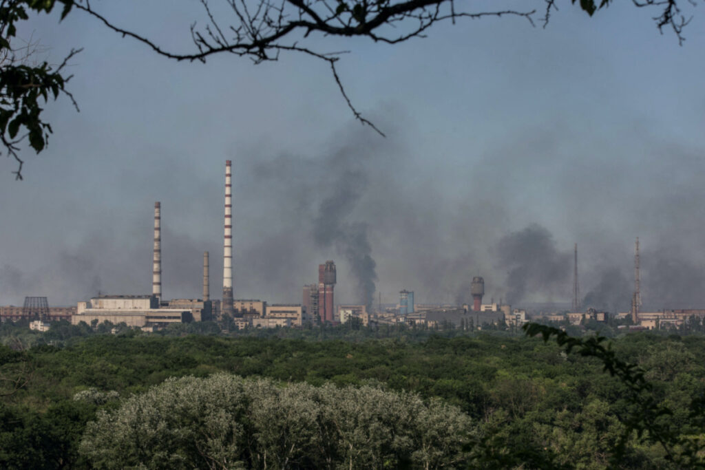 Ukraine Sievierodonetsk chemical plant fire