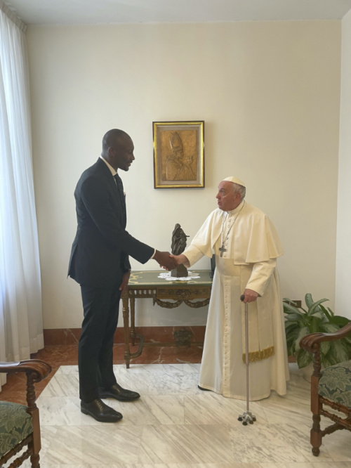 Vatican Pope and Bismack Biyombo