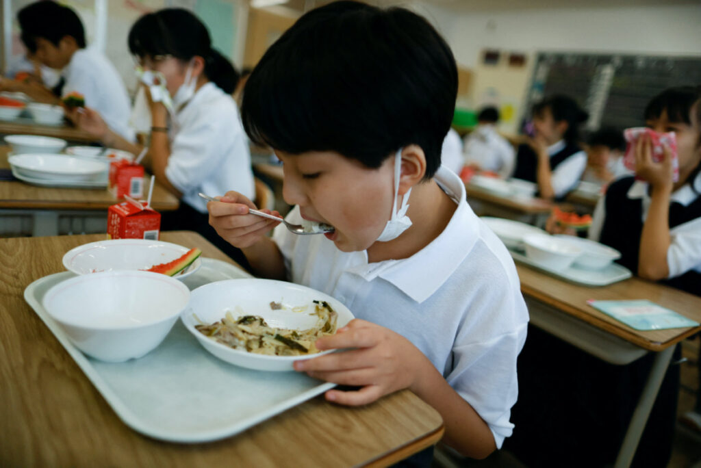 Japan Tokyo school dinner