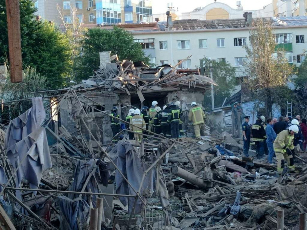 Russia Belgorod damaged building