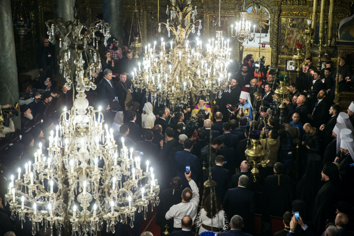 Turkey Istanbul Orthodox Church of Ukraine Metropolitan Epifaniy and Ecumenical Patriarch Bartholomew