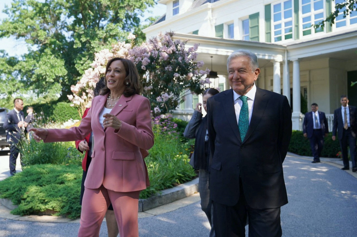 US US Vice President Kamala Harris meets Mexican President Andres Manuel Lopez Obrador