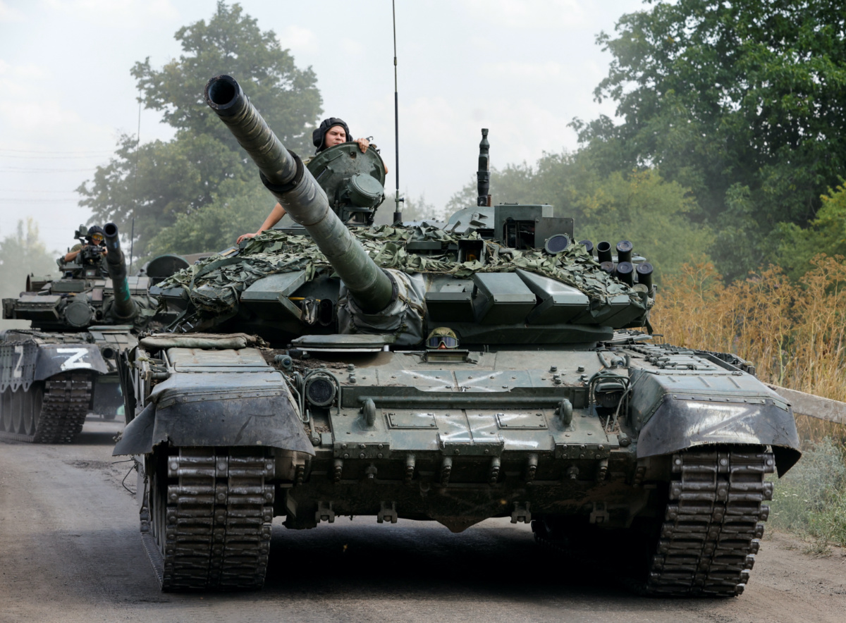 Ukraine Donetsk Olenivka Russian troops