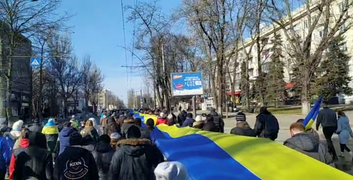 Ukraine Kherson protest
