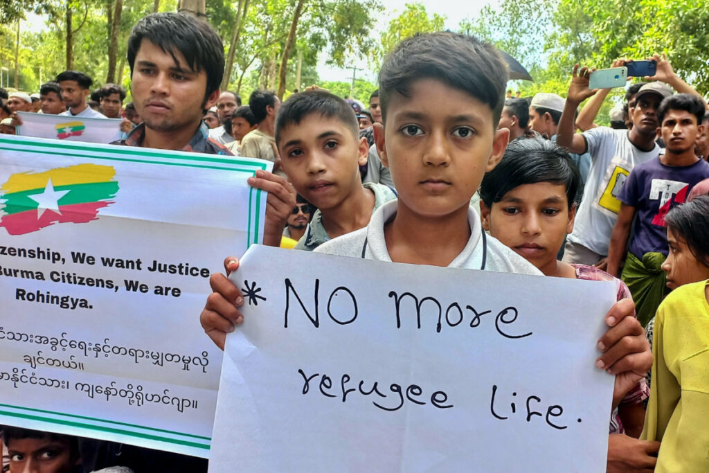 Bangladesh Kutupalong Refugee Camp Rohingya protest1