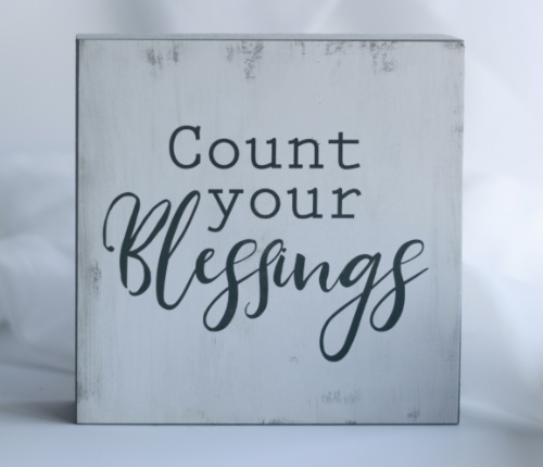 Count Your Blessings sign