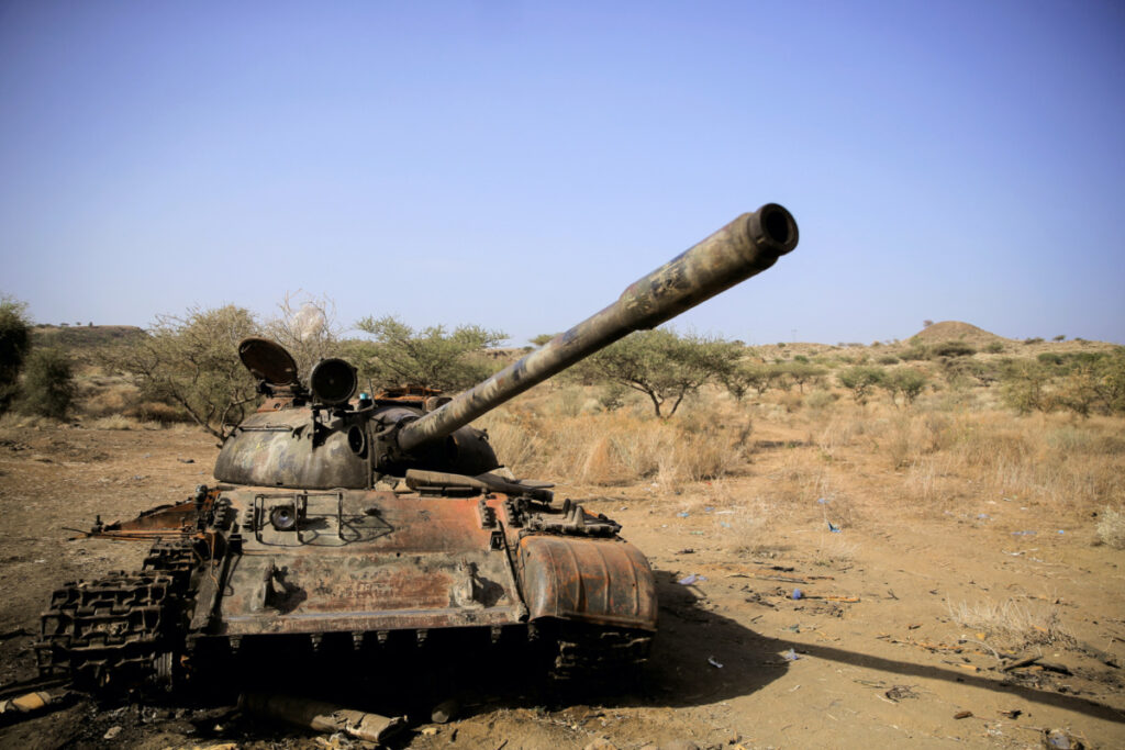 Ethiopia Afar region destroyed tank