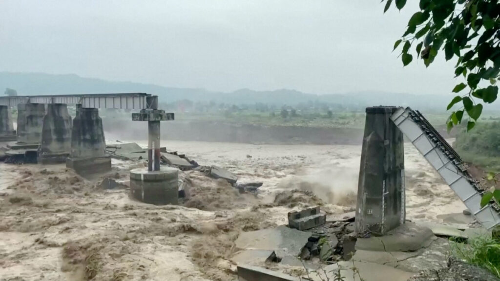 India Kangra bridge collapse floods