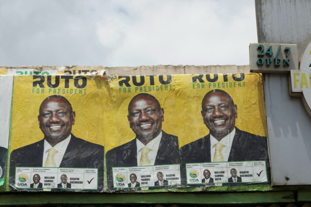 Kenya election William Ruto posters