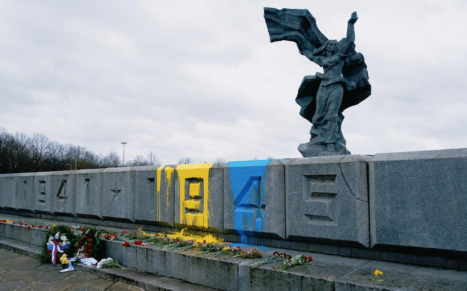 Latvia Riga Soviet era memorial