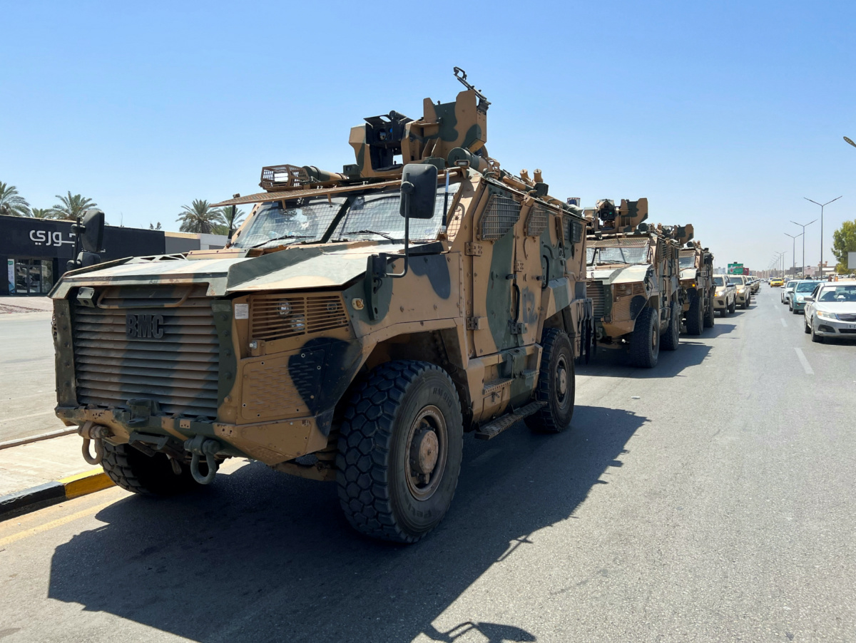 Libya Tripoli military vehicles