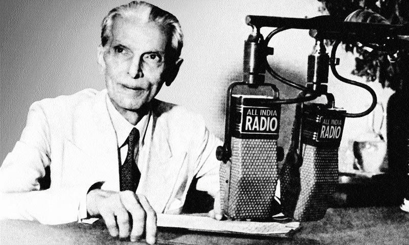 Muhammad Ali Jinnah announces the creation of Pakistan