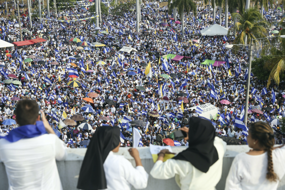 NIcaragua Managua Peace and Justice rally