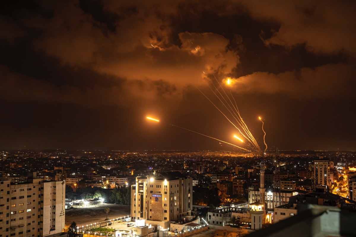 Palestinian rockets launched toward Israel in Gaza City1