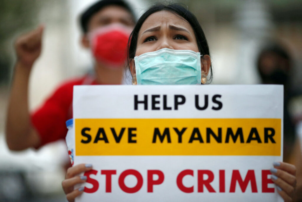 Thailand Bangkok Myanmar protest