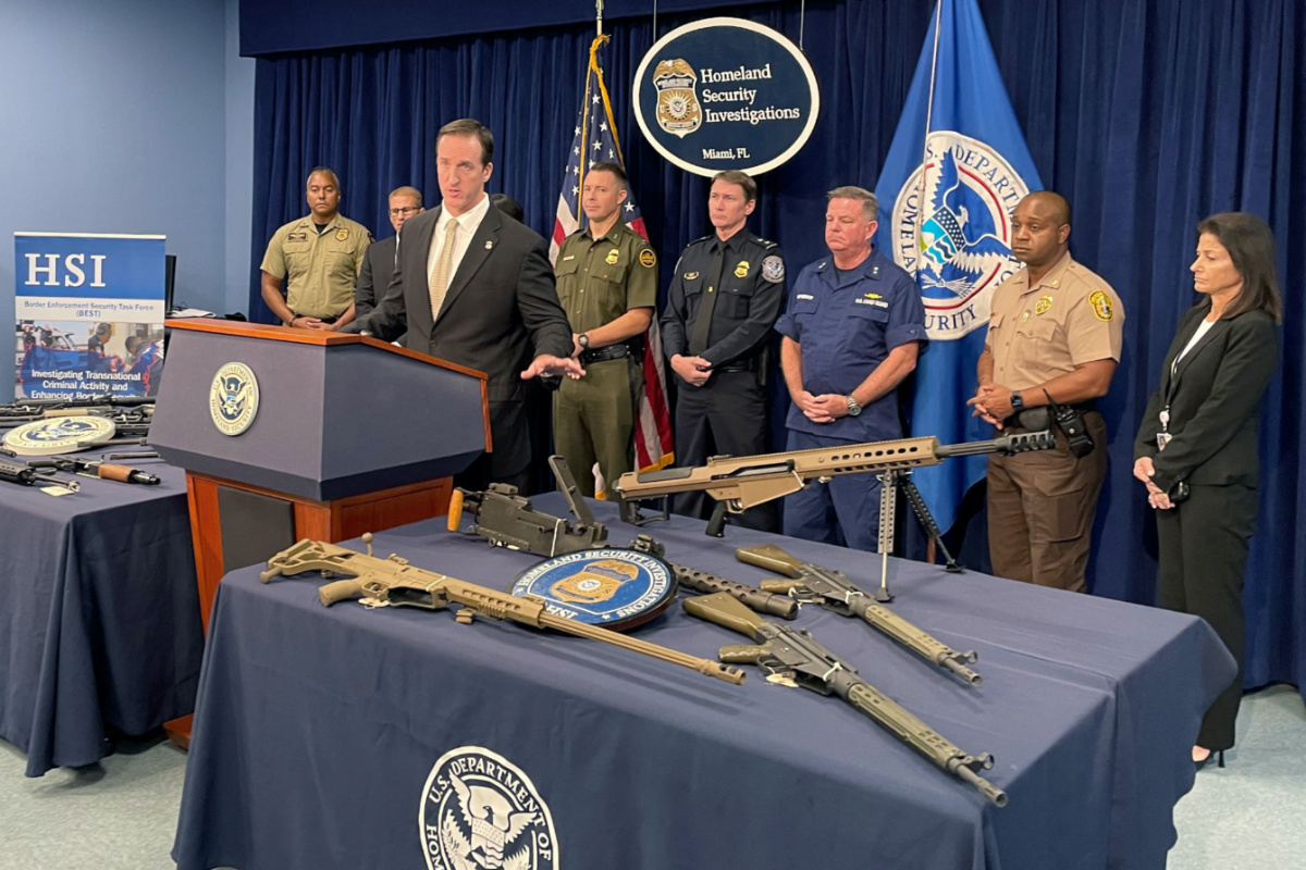 US Miami seized weapons