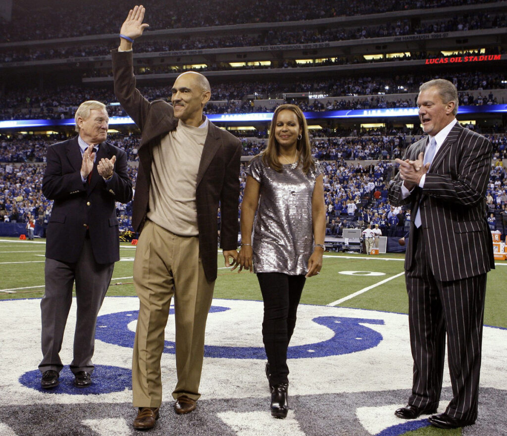 US NFL Tony and Lauren Dungy