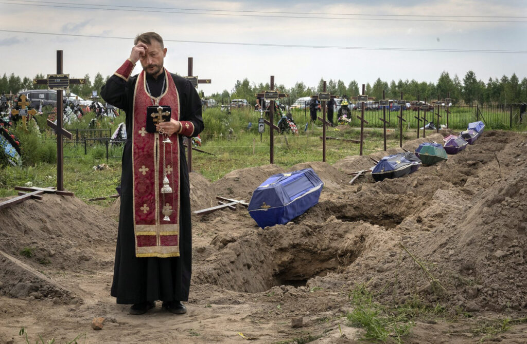 Ukraine Bucha burials