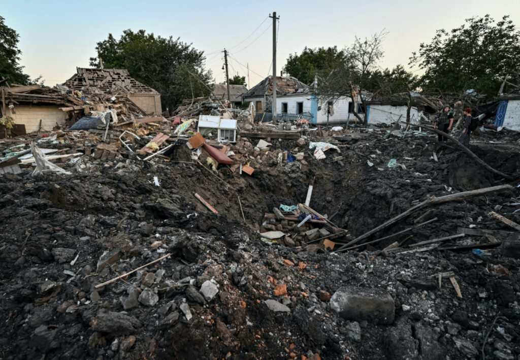 Ukraine Chaplyne destroyed house