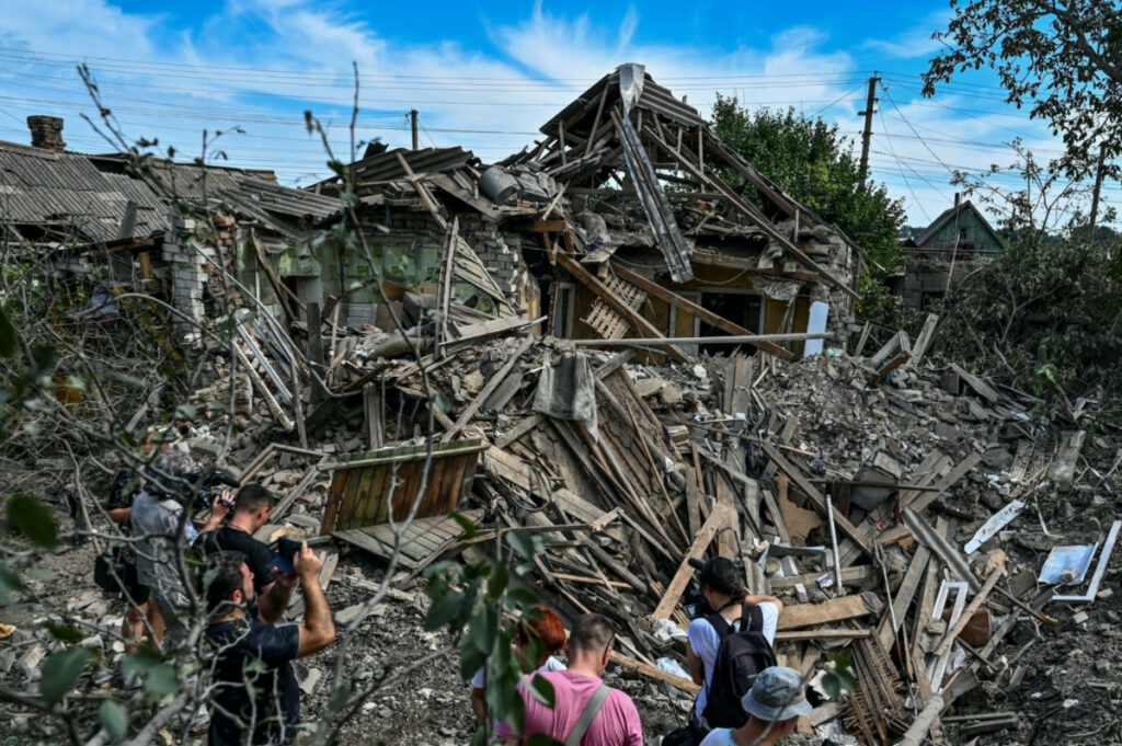 Ukraine Kushuhum destroyed house