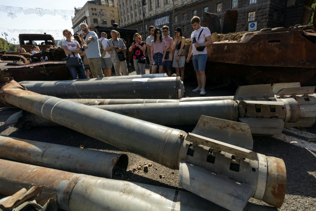 Ukraine Kyiv destroyed Russian tanks