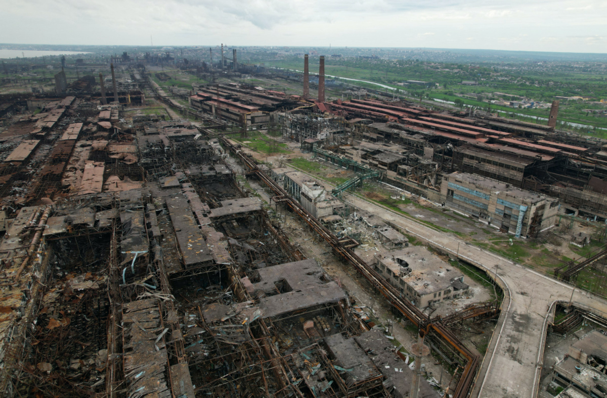 Ukraine Mariupol Azovstal steel works