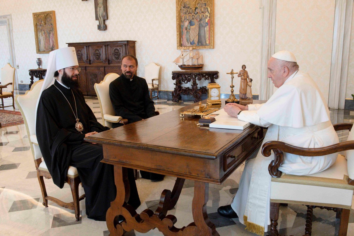 Vatican Pope Francis and Bishop Anthony