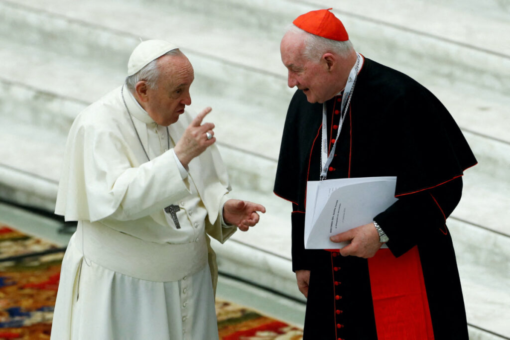 Vatican Pope Francis and Cardinal Marc Ouellet of Canada2