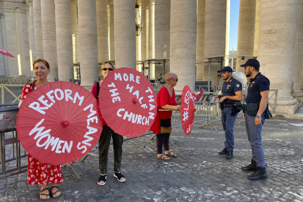 Vatican consistory women protestors