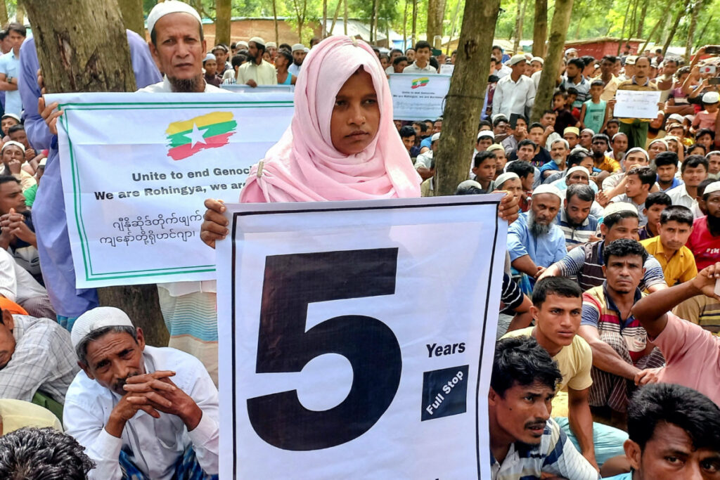 Bangladesh Kutupalong Refugee Camp protests