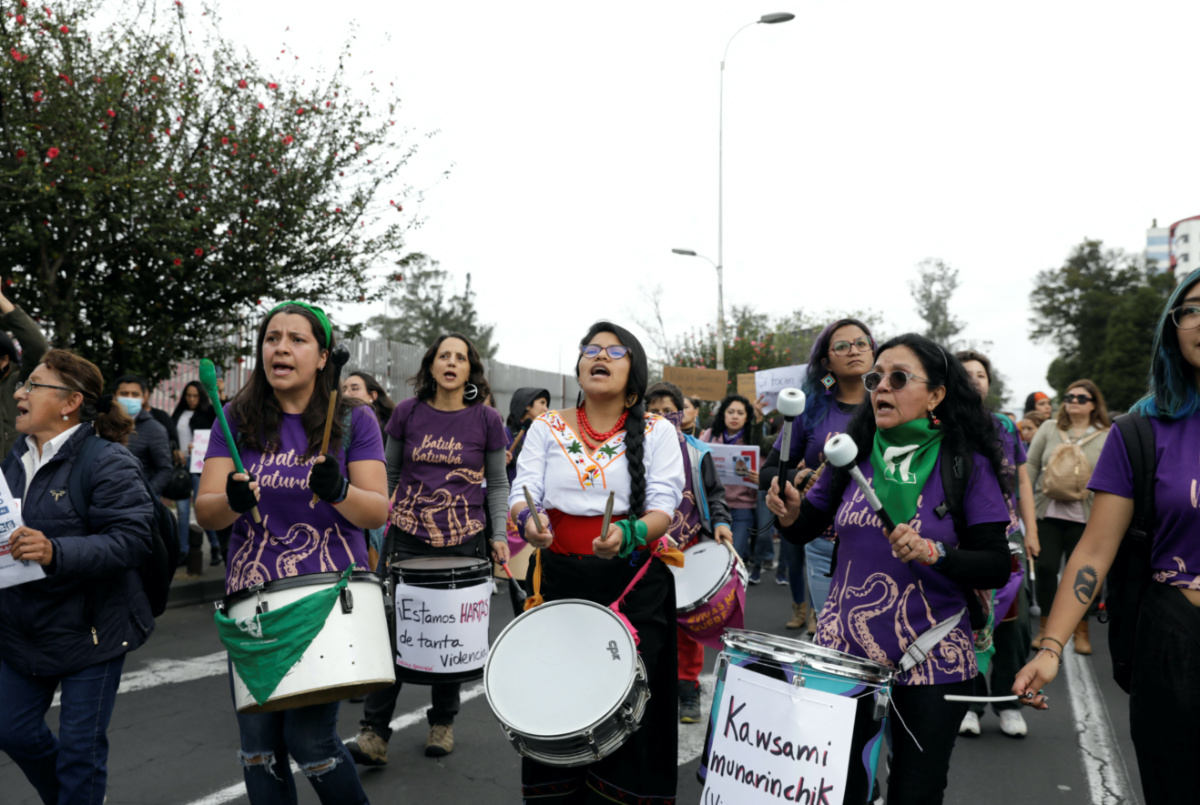 Ecuador Quito women protest