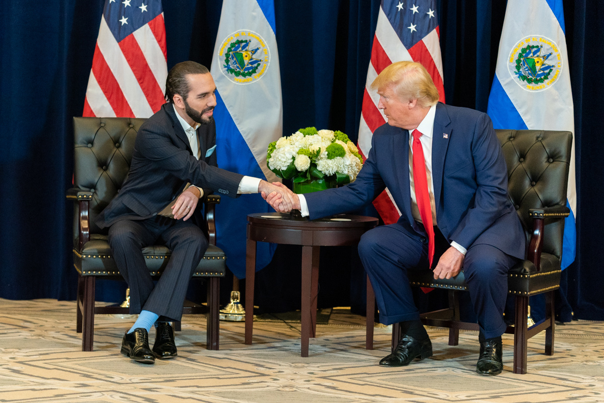 El Salvador President Nayib Bukele and US President Donald J Trump Sept 2019