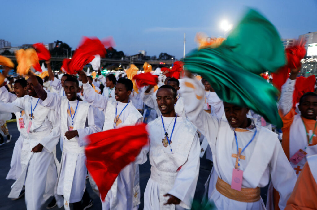 Ethiopia Addis Ababa Meskel festival celebration