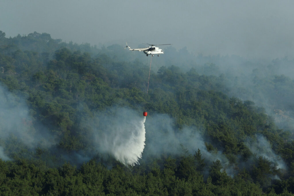 Greece Evros firefighting helicopter