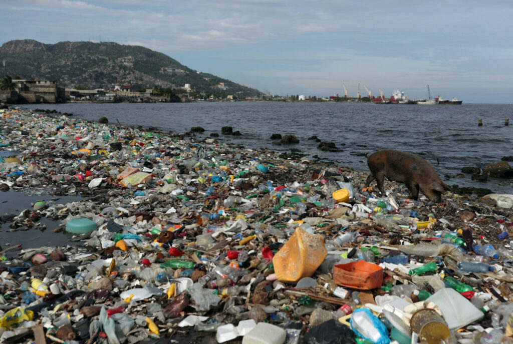 Haiti Cap Haitian beach plastic pollution