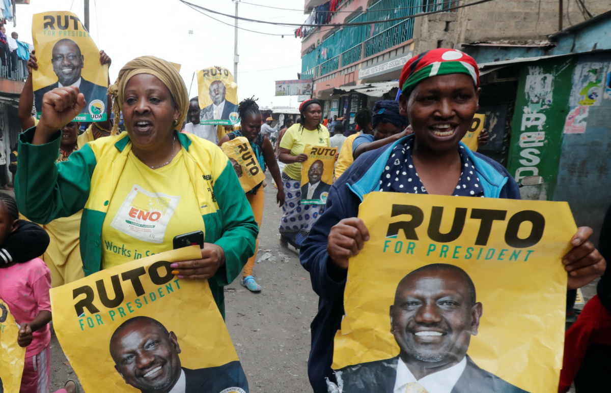 Kenya Nairobi Ruto supporters