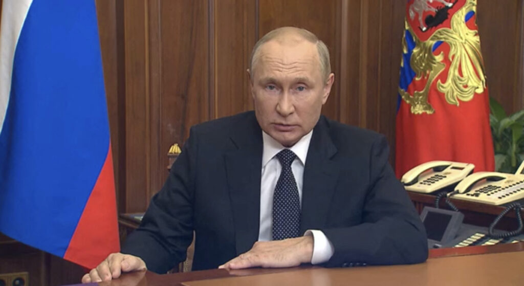 Russia Putin announcing mobilisation