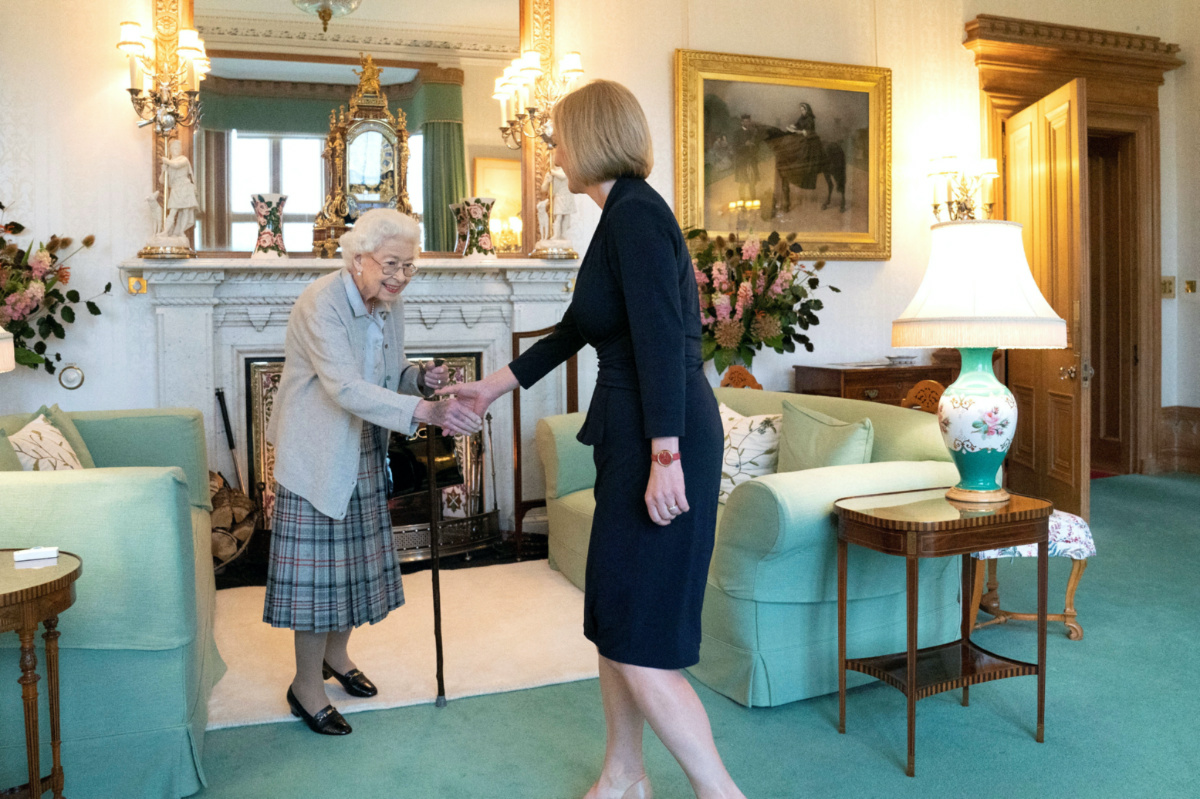 UK Balmoral Queen Elizabeth II and Liz Truss