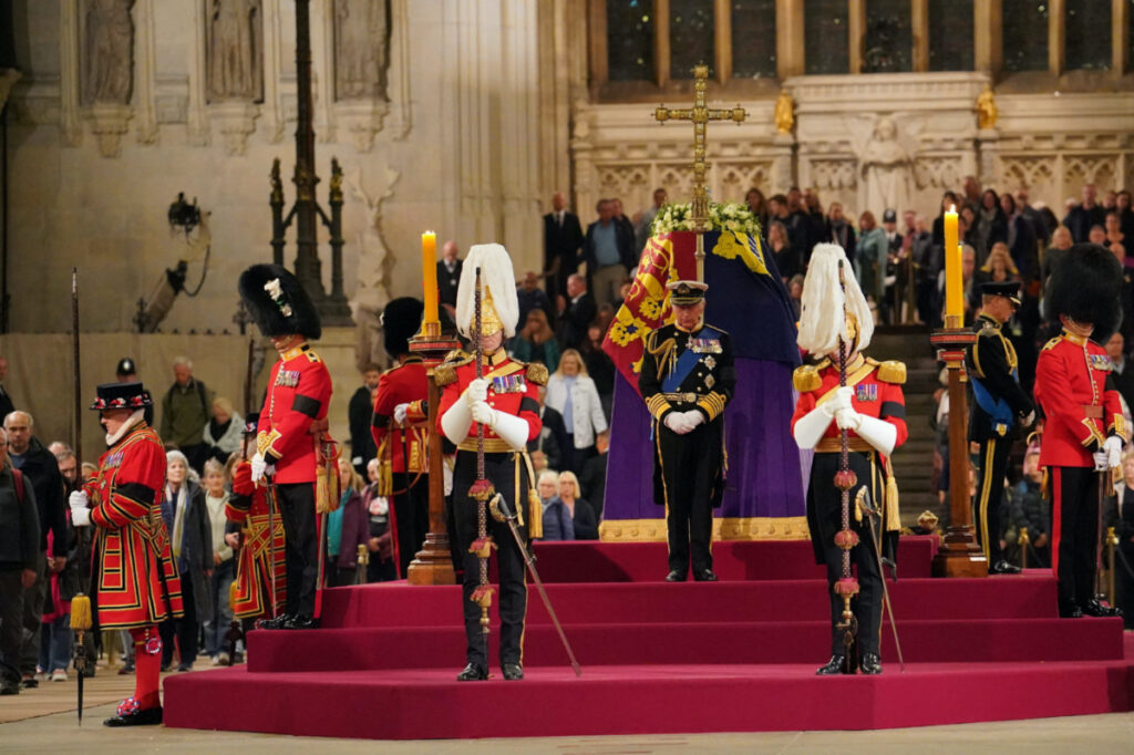UK London KIng Charles III stands vigil
