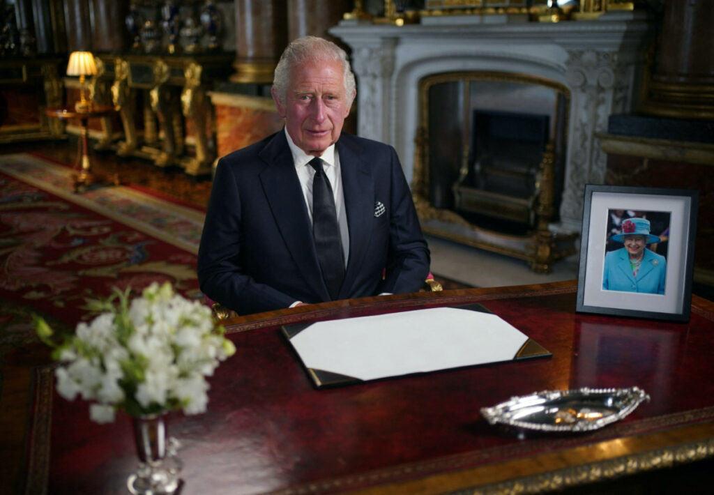 UK London King Charles III televised address
