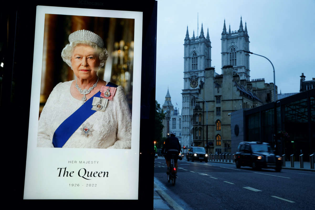 UK London Westminster Abbey poster of the Queen