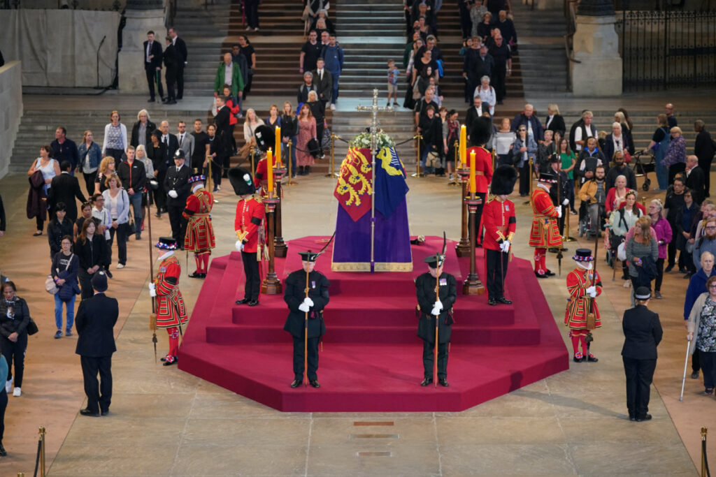 UK London Westminster Hall Queens lying in state